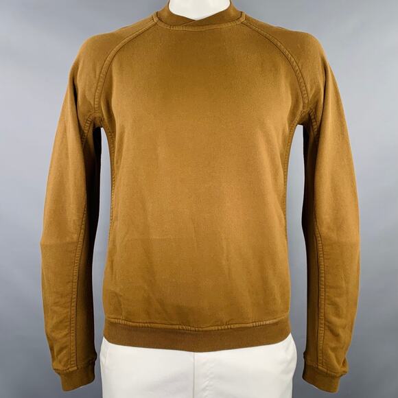 HAIDER ACKERMANN Size L Brown Cotton Blend Crew Neck Sweatshirt - Picture 1 of 8